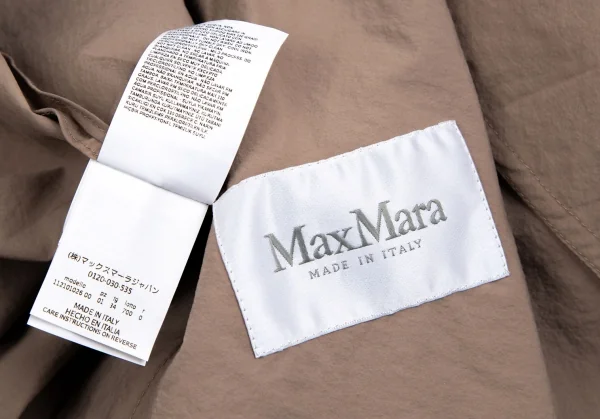 マックスマーラMax Mara コットンナイロンフレアトレンチコート ベージュ34 K-113203_019