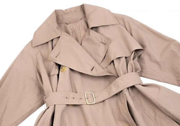 マックスマーラMax Mara コットンナイロンフレアトレンチコート ベージュ34 K-113203_003