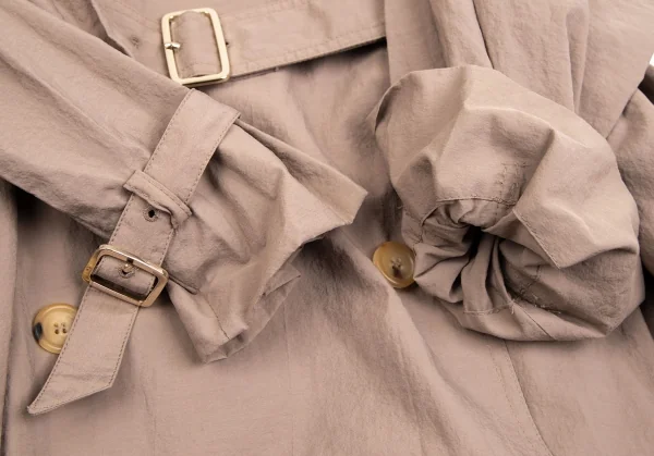 マックスマーラMax Mara コットンナイロンフレアトレンチコート ベージュ34 K-113203_009