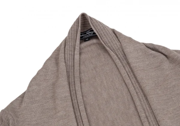 サルヴァトーレフェラガモ Salvatore Ferragamo シルクカシミヤ混ウールドレープニットカーディガン ベージュXS K-113213_004