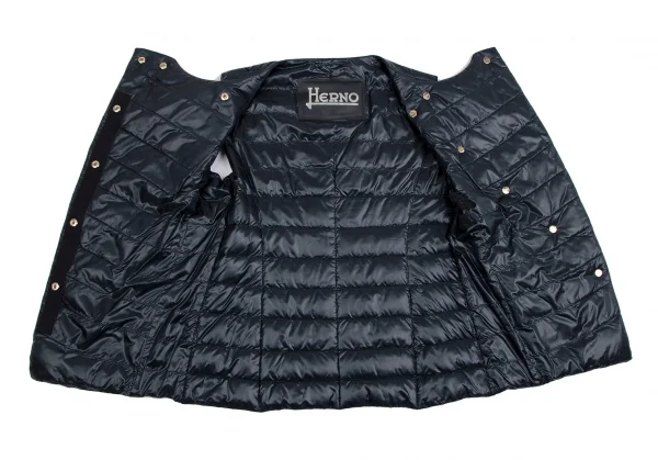 ヘルノHERNO ダブルフロントダウンベスト 紺38 K-113217_010