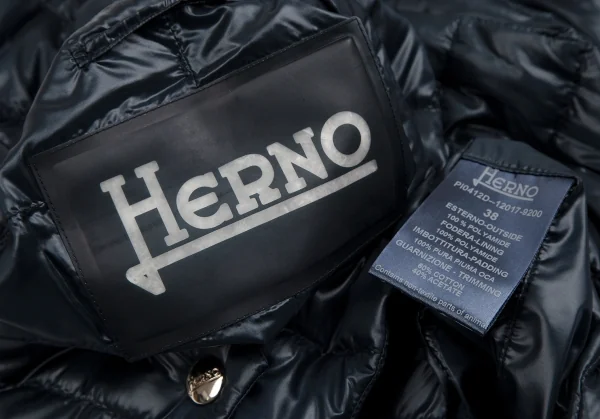 ヘルノHERNO ダブルフロントダウンベスト 紺38 K-113217_014