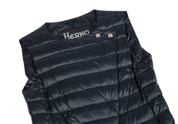 ヘルノHERNO ダブルフロントダウンベスト 紺38 K-113217_003