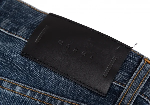 マルニMARNI 裾裏チェックボタンフライデニムパンツ インディゴ23 K-113219_013
