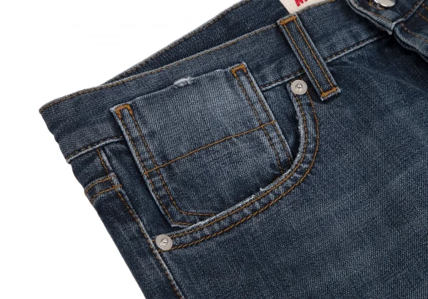 マルニMARNI 裾裏チェックボタンフライデニムパンツ インディゴ23 K-113219_006