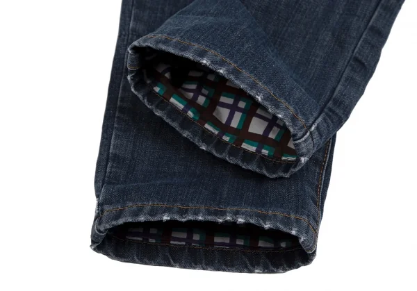 マルニMARNI 裾裏チェックボタンフライデニムパンツ インディゴ23 K-113219_008