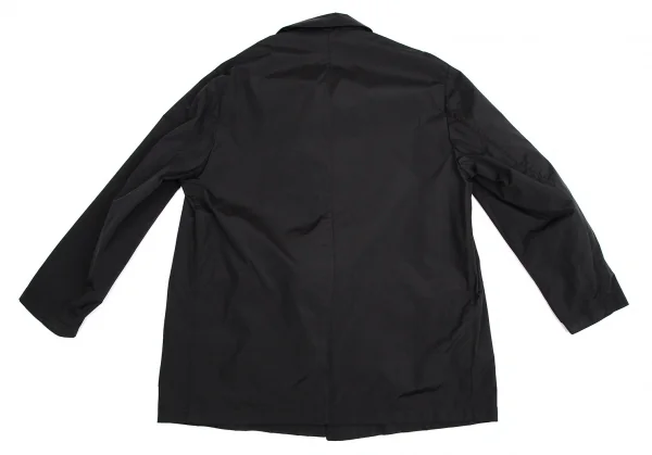 ロエベLOEWE 裏コーティングナイロンコットンハーフコート 黒52 K-113221_013