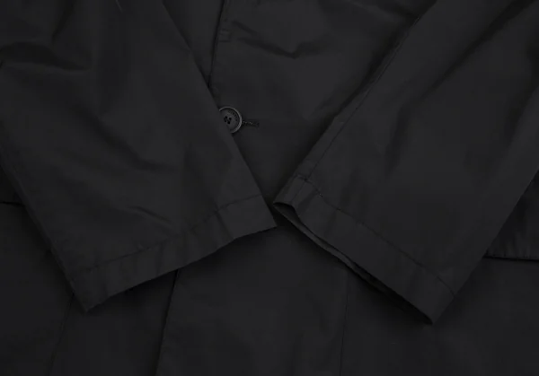 ロエベLOEWE 裏コーティングナイロンコットンハーフコート 黒52 K-113221_006