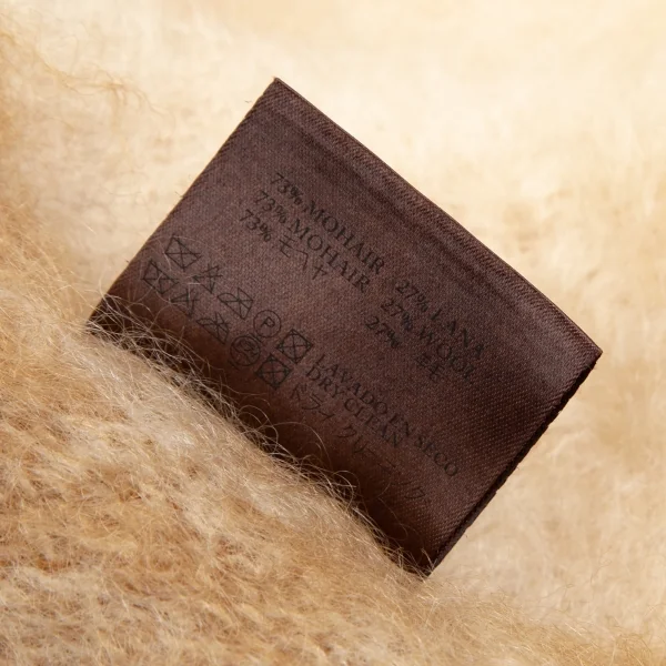 ロエベLOEWE モヘアウールアナグラム刺繍マフラー オフ K-113222_008