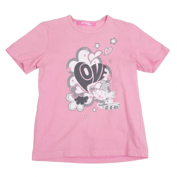 ジュンヤワタナベマン コムデギャルソンJUNYA WATANABE MAN PINK COMME des GARCONS グラフィックプリントTシャツ ピンクM位 K-113231_001