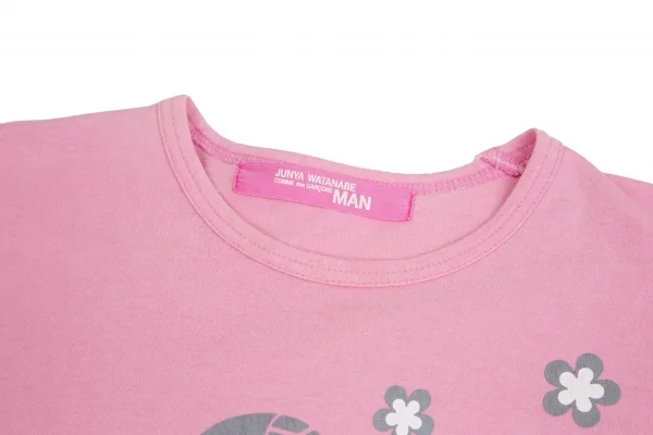 ジュンヤワタナベマン コムデギャルソンJUNYA WATANABE MAN PINK COMME des GARCONS グラフィックプリントTシャツ ピンクM位 K-113231_003