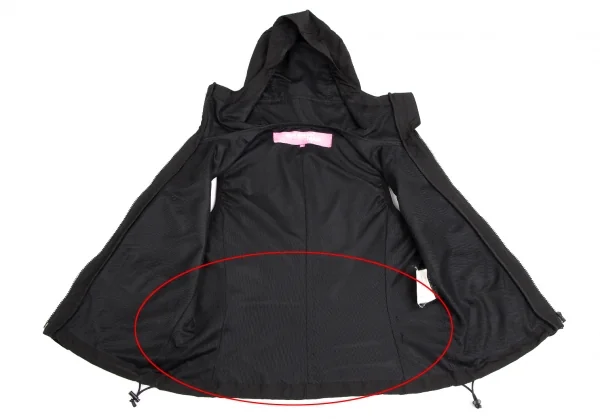 ジュンヤワタナベマンピンク コムデギャルソンJUNYA WATANABE MAN PINK COMME des GARCONSノースリーブマウンテンパーカー 黒M K-113232_012