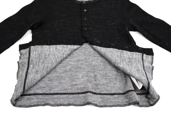 ジュンヤワタナベ コムデギャルソンJUNYA WATANABE COMME des GARCONS ダブルフェイスニットカーディガン 黒M位 K-113233_012