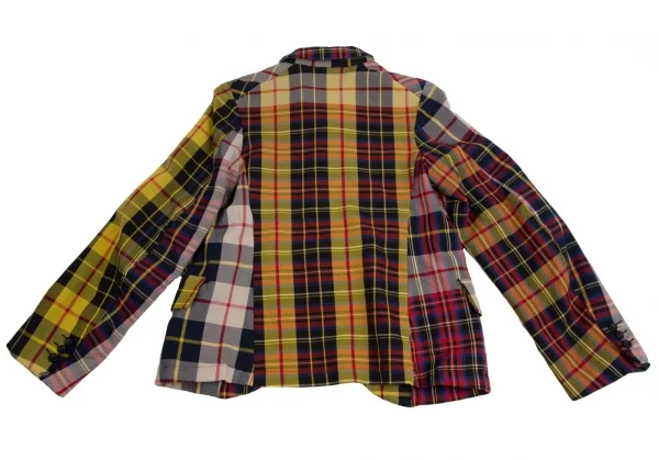 コムコム コムデギャルソンCOMME des GARCONS エステルタータンチェック4Bジャケット マルチS K-113247_013
