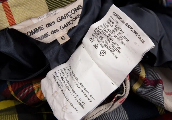 コムコム コムデギャルソンCOMME des GARCONS エステルタータンチェック4Bジャケット マルチS K-113247_017