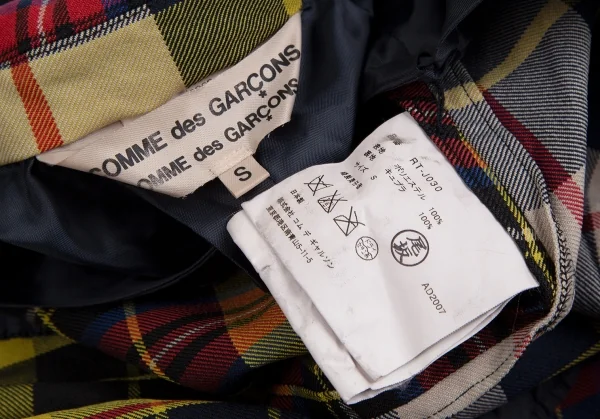 コムコム コムデギャルソンCOMME des GARCONS エステルタータンチェック4Bジャケット マルチS K-113247_018