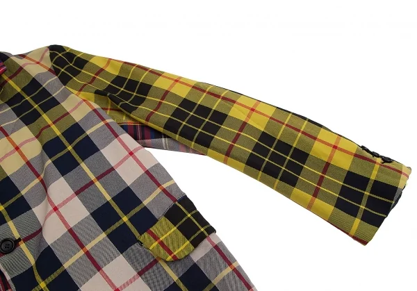 コムコム コムデギャルソンCOMME des GARCONS エステルタータンチェック4Bジャケット マルチS K-113247_006