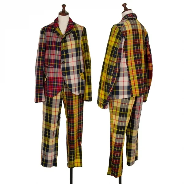 コムコム コムデギャルソンCOMME des GARCONS エステルタータンチェックパンツ マルチS K-113248_011