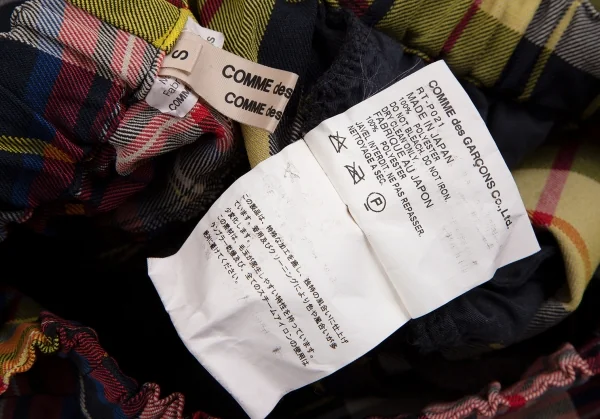 コムコム コムデギャルソンCOMME des GARCONS エステルタータンチェックパンツ マルチS K-113248_012