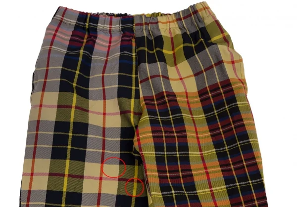 コムコム コムデギャルソンCOMME des GARCONS エステルタータンチェックパンツ マルチS K-113248_002