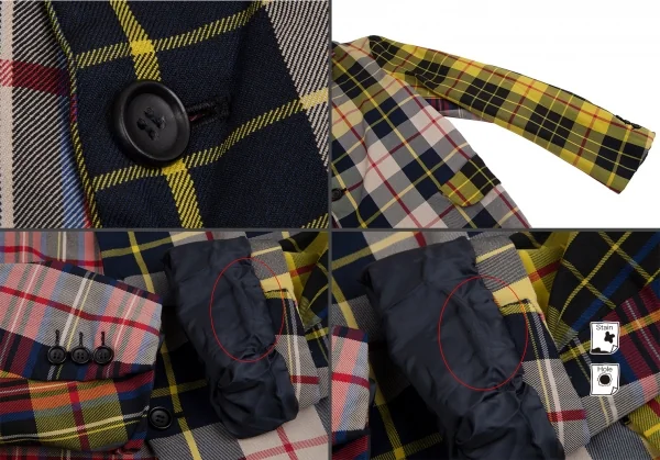 コムコム コムデギャルソンCOMME des GARCONS エステルタータンチェックセットアップスーツ マルチS K-113249_006