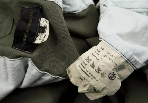 コムデギャルソンCOMME des GARCONSドッキングデザインラウンドカラージャケット カーキM K-113251_020