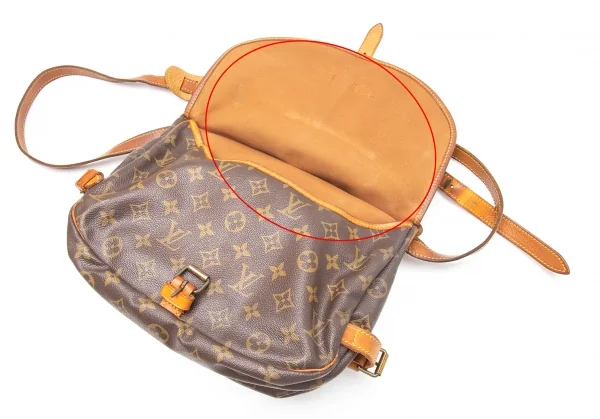 ルイヴィトンLouis Vuitton モノグラム ソミュール30 ショルダーバッグ 茶 K-113253_010