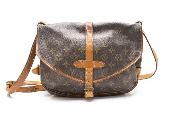 ルイヴィトンLouis Vuitton モノグラム ソミュール30 ショルダーバッグ 茶 K-113253_004