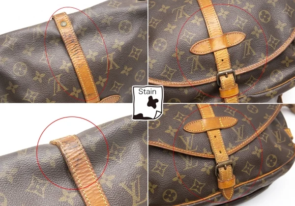ルイヴィトンLouis Vuitton モノグラム ソミュール30 ショルダーバッグ 茶 K-113253_007