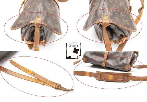 ルイヴィトンLouis Vuitton モノグラム ソミュール30 ショルダーバッグ 茶 K-113253_008