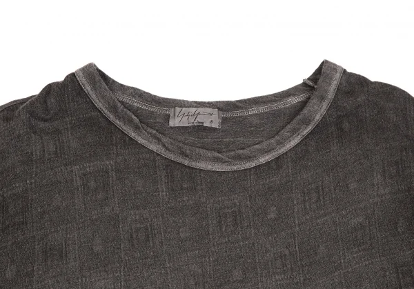 ヨウジヤマモト プールオムYohji Yamamoto POUR HOMME 製品染めコットンリネンビッグポケットTシャツ グレー3 K-113255_002