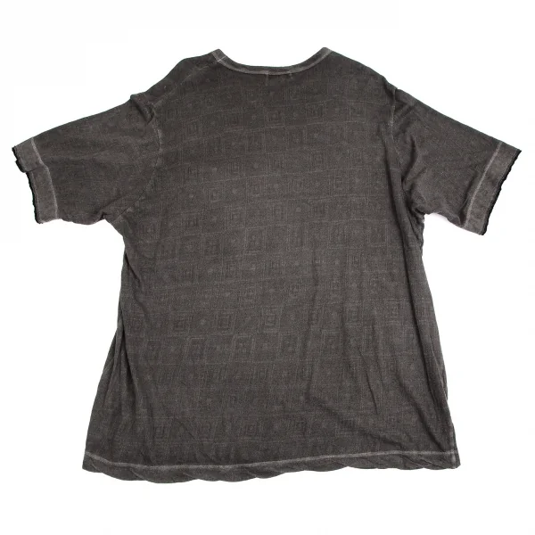 ヨウジヤマモト プールオムYohji Yamamoto POUR HOMME 製品染めコットンリネンビッグポケットTシャツ グレー3 K-113255_007