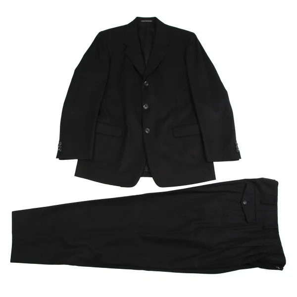 ヨウジヤマモトコスチュームドオム Yohji Yamamoto COSTUME D'HOMME ウールフェルトセットアップスーツ 黒3・2 K-113259_001