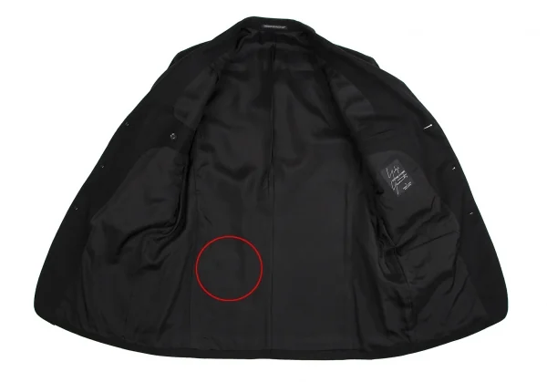 ヨウジヤマモトコスチュームドオム Yohji Yamamoto COSTUME D'HOMME ウールフェルトセットアップスーツ 黒3・2 K-113259_007