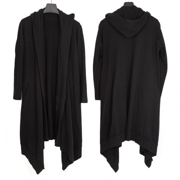 Ground Y Drape Sweat Hood Cardigan Black 3 K-113262_001