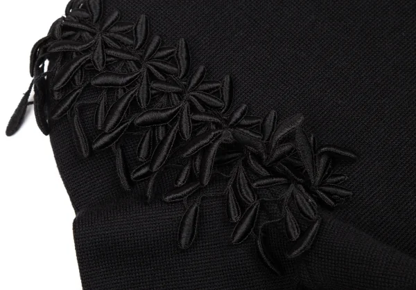 フェンディFENDI 刺繍モチーフ装飾ニットワンピース 黒42 K-113284_005