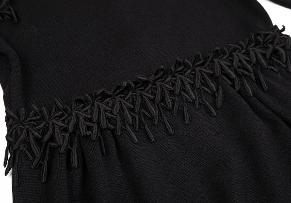 フェンディFENDI 刺繍モチーフ装飾ニットワンピース 黒42 K-113284_008