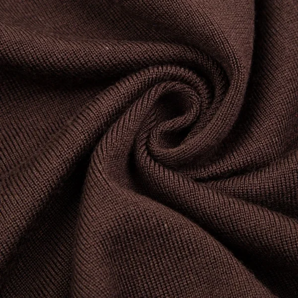 フェンディFENDI フリルニットカーディガン 焦げ茶44 K-113286_011