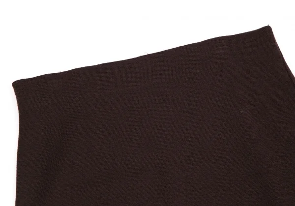 フェンディFENDI ウール台形ニットスカート 焦げ茶44 K-113287_003