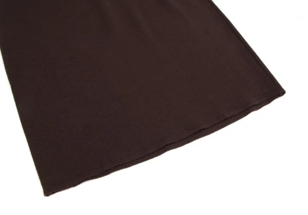 フェンディFENDI ウール台形ニットスカート 焦げ茶44 K-113287_005