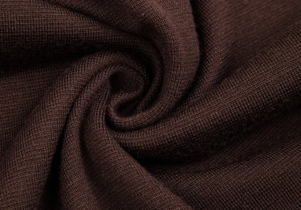 フェンディFENDI ウール台形ニットスカート 焦げ茶44 K-113287_008