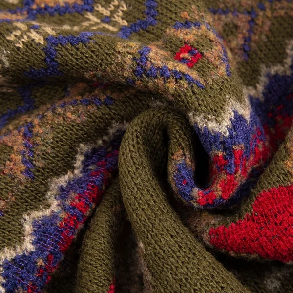 フェンディFENDI ショールカラーフェアアイルニットジャケット カーキ他40 K-113289_015