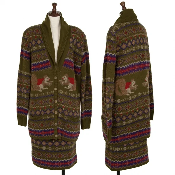 フェンディFENDI フェアアイルニットスカート カーキ他40 K-113290_009