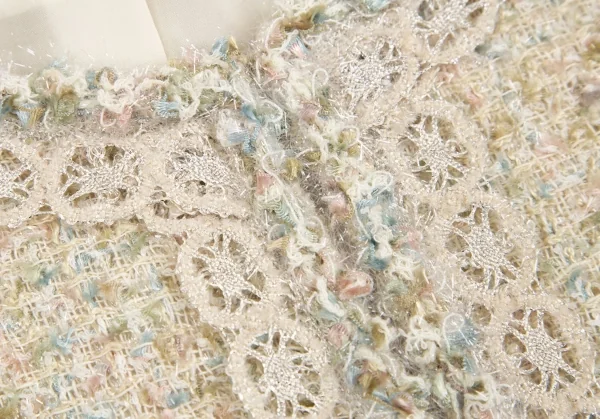 ユキ トリイ YUKI TORII レーステーピングラメツイードジャケット オフ38 K-113292_005