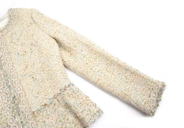 ユキ トリイ YUKI TORII レーステーピングラメツイードジャケット オフ38 K-113292_007