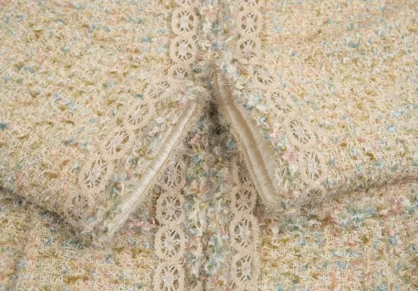 ユキ トリイ YUKI TORII レーステーピングラメツイードジャケット オフ38 K-113292_008