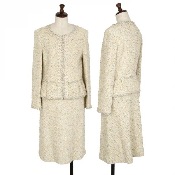 ユキ トリイ YUKI TORII ラメツイードAラインスカート オフ38 K-113293_009