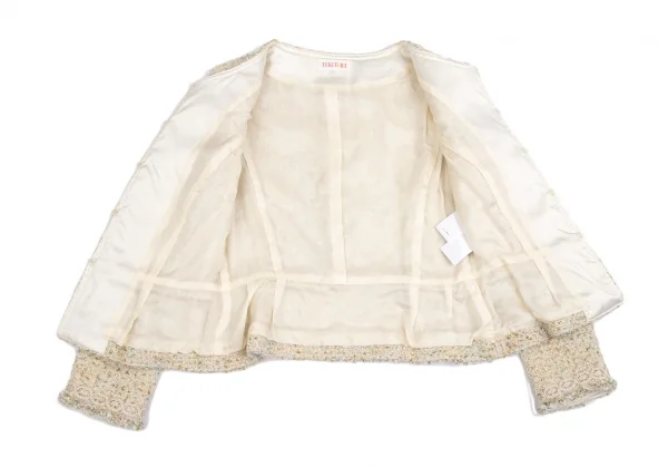 ユキ トリイ YUKI TORII レーステーピングラメツイードセットアップスーツ オフ38 K-113294_010