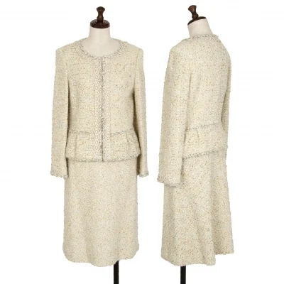 ユキ トリイ YUKI TORII レーステーピングラメツイードセットアップスーツ オフ