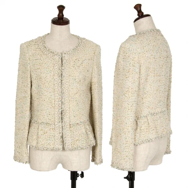 ユキ トリイ YUKI TORII レーステーピングラメツイードセットアップスーツ オフ38 K-113294_002